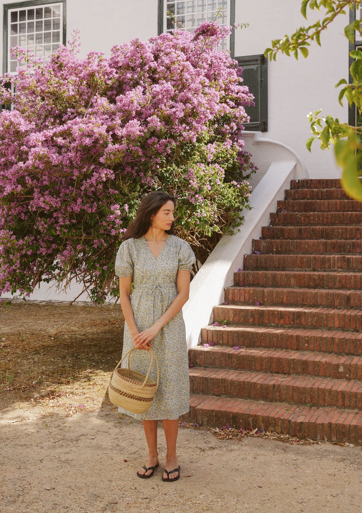 Blake Day Dress | Vintage Posy Bleu