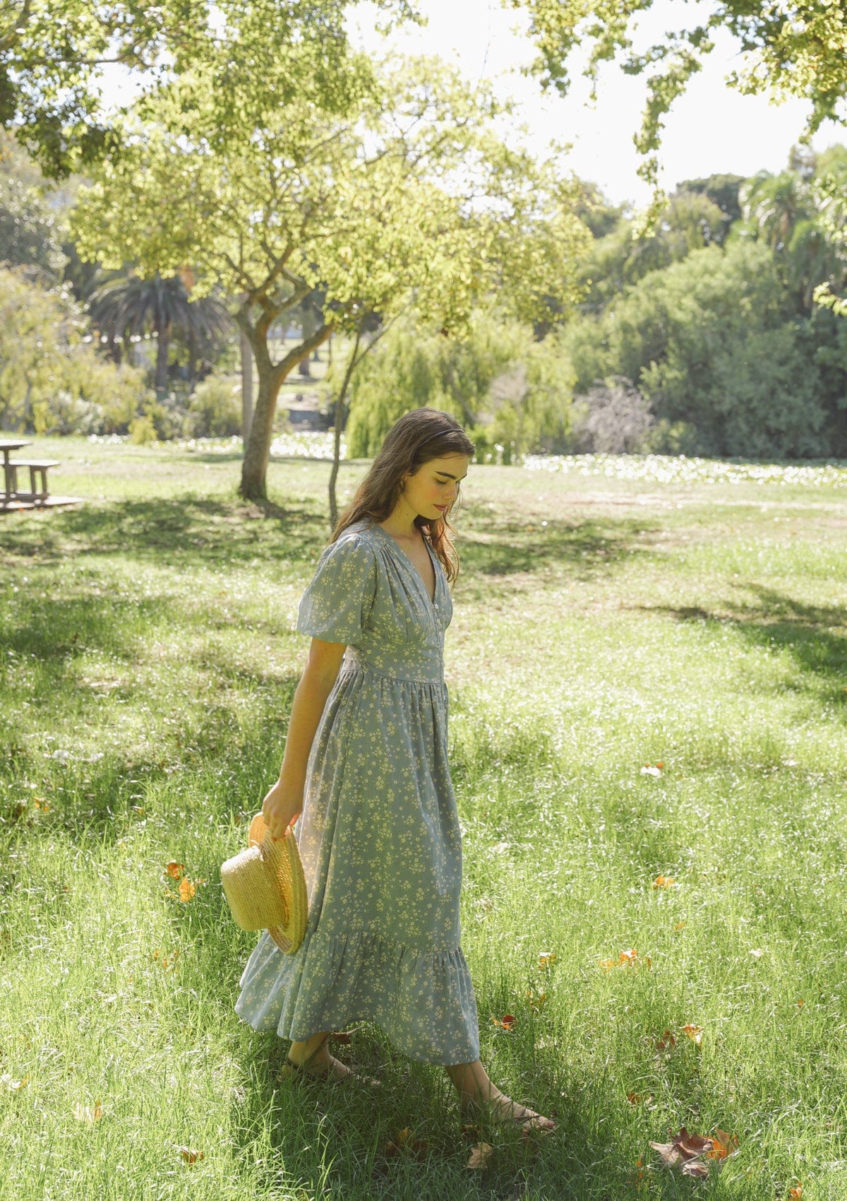 Delphine Day Dress | Elinor Garden Bleu