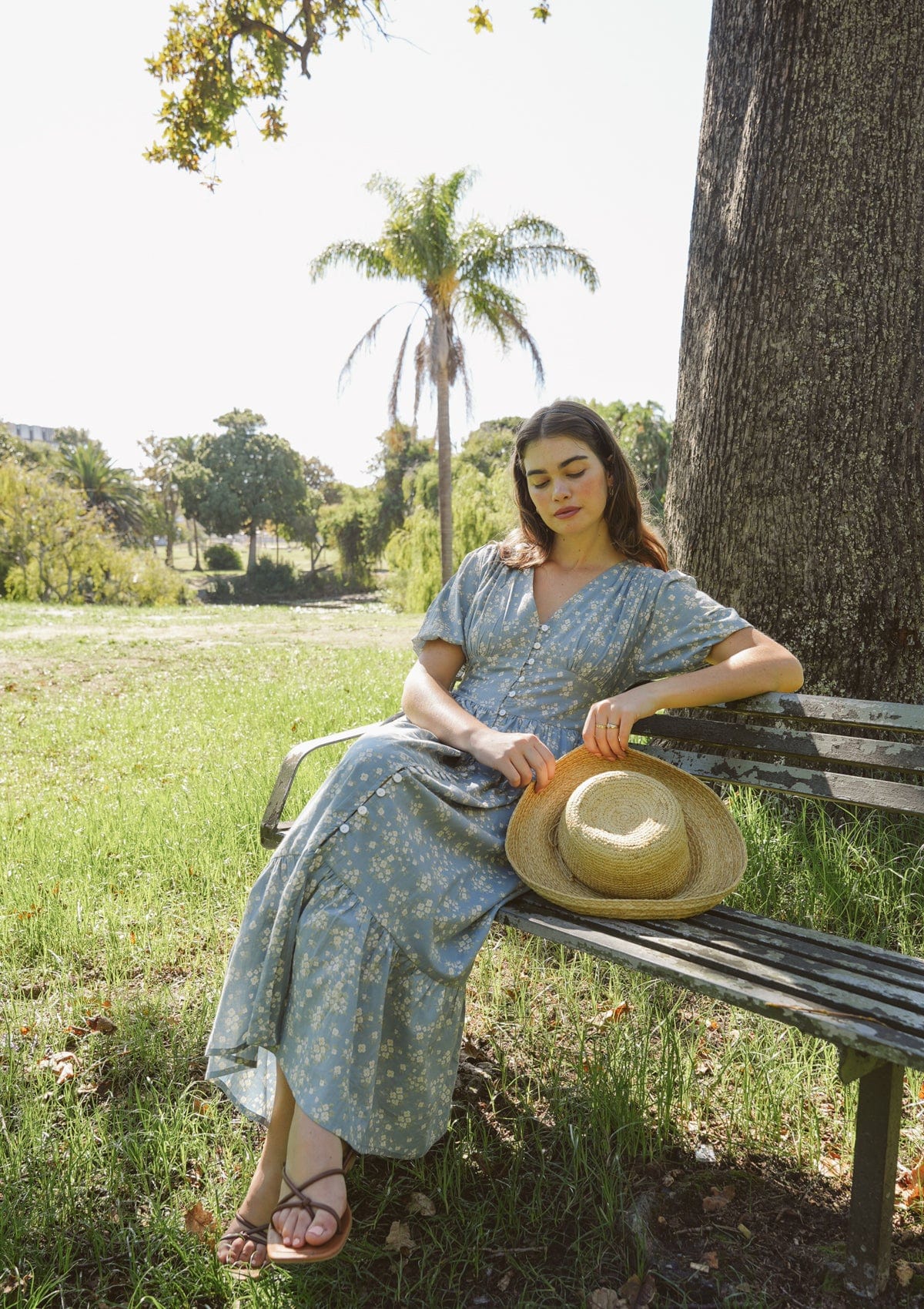 Delphine Day Dress | Elinor Garden Bleu