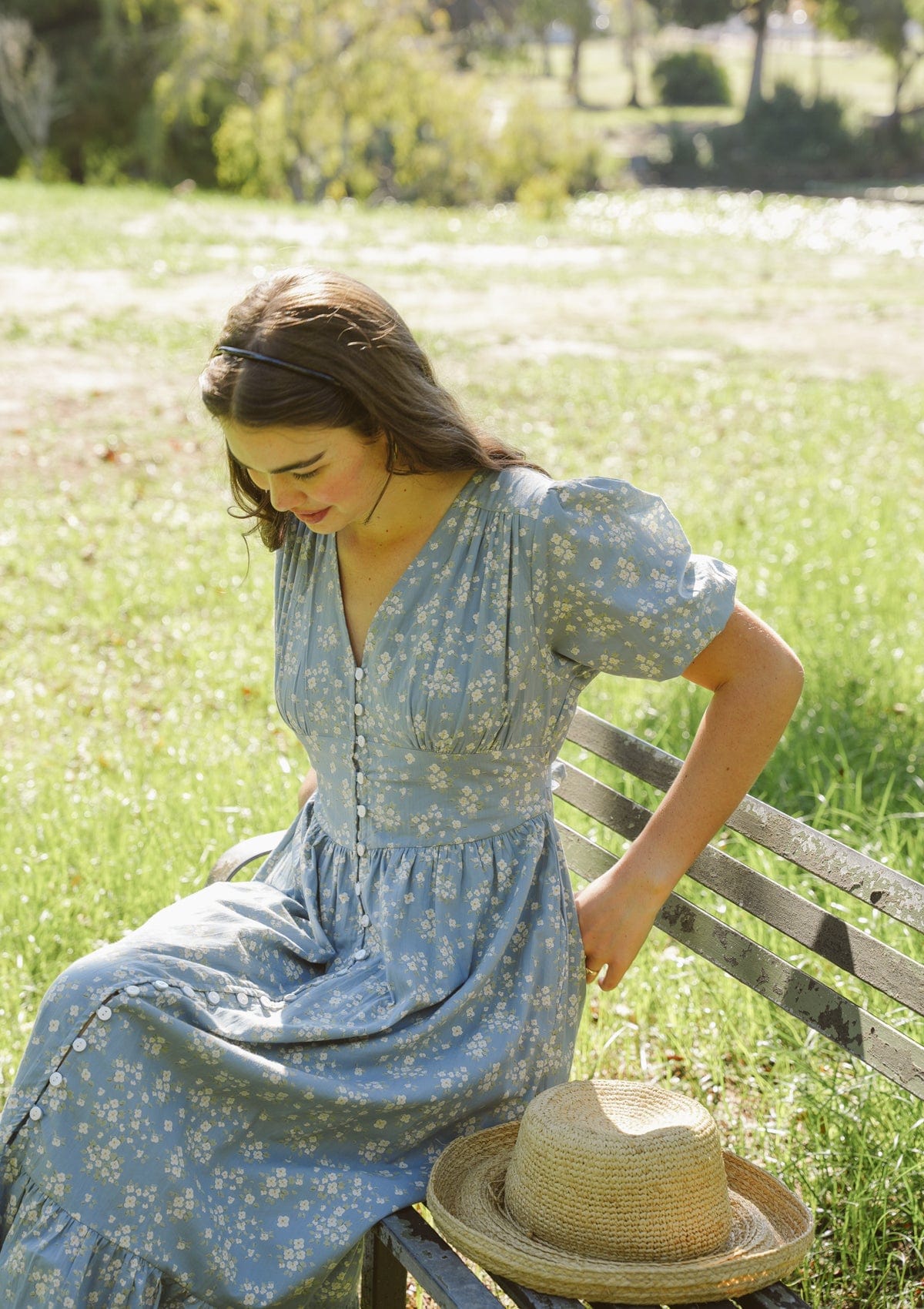 Delphine Day Dress | Elinor Garden Bleu