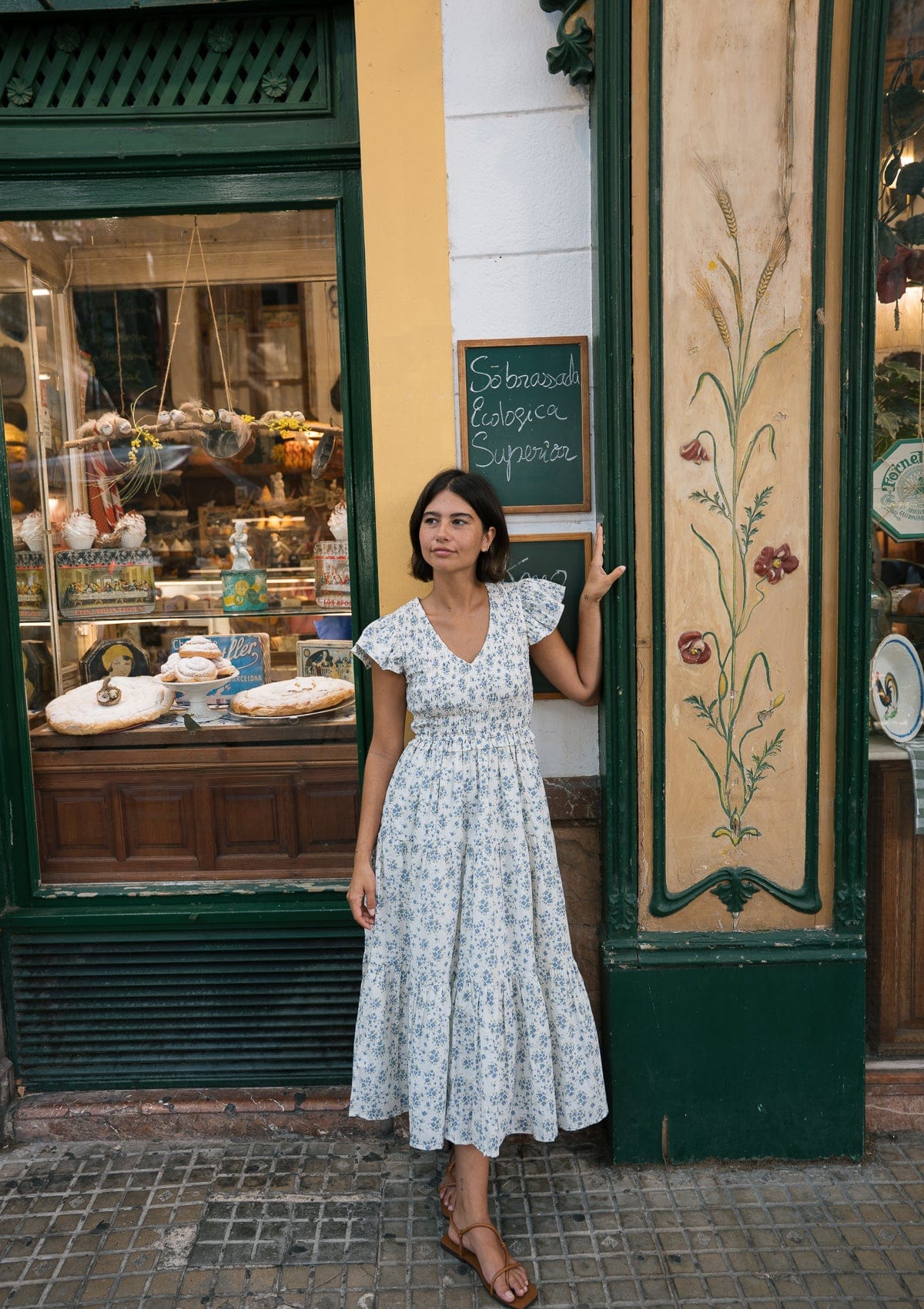 Emilia Day Dress | Elinor Garden Creme