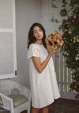 Enid House Dress | Natural Dobby