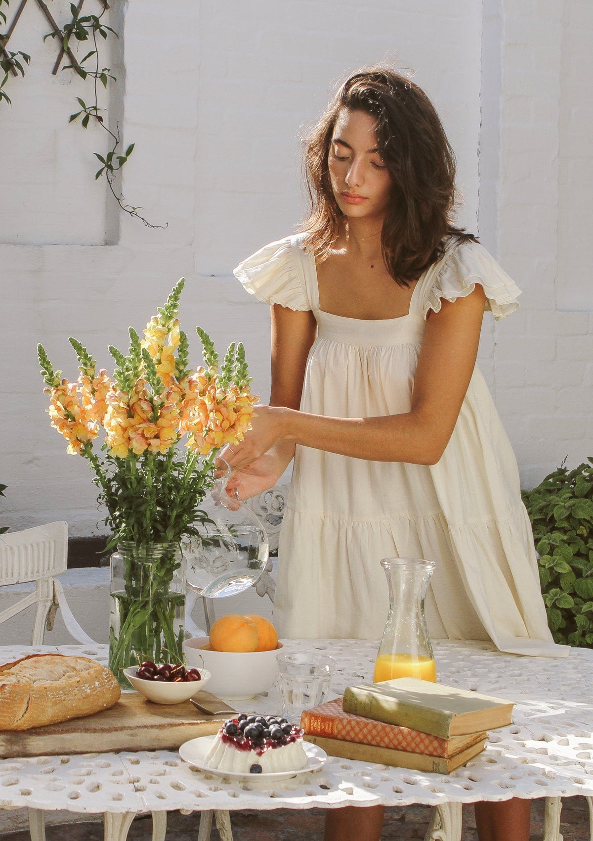 Olivia House Dress | Natural Dobby