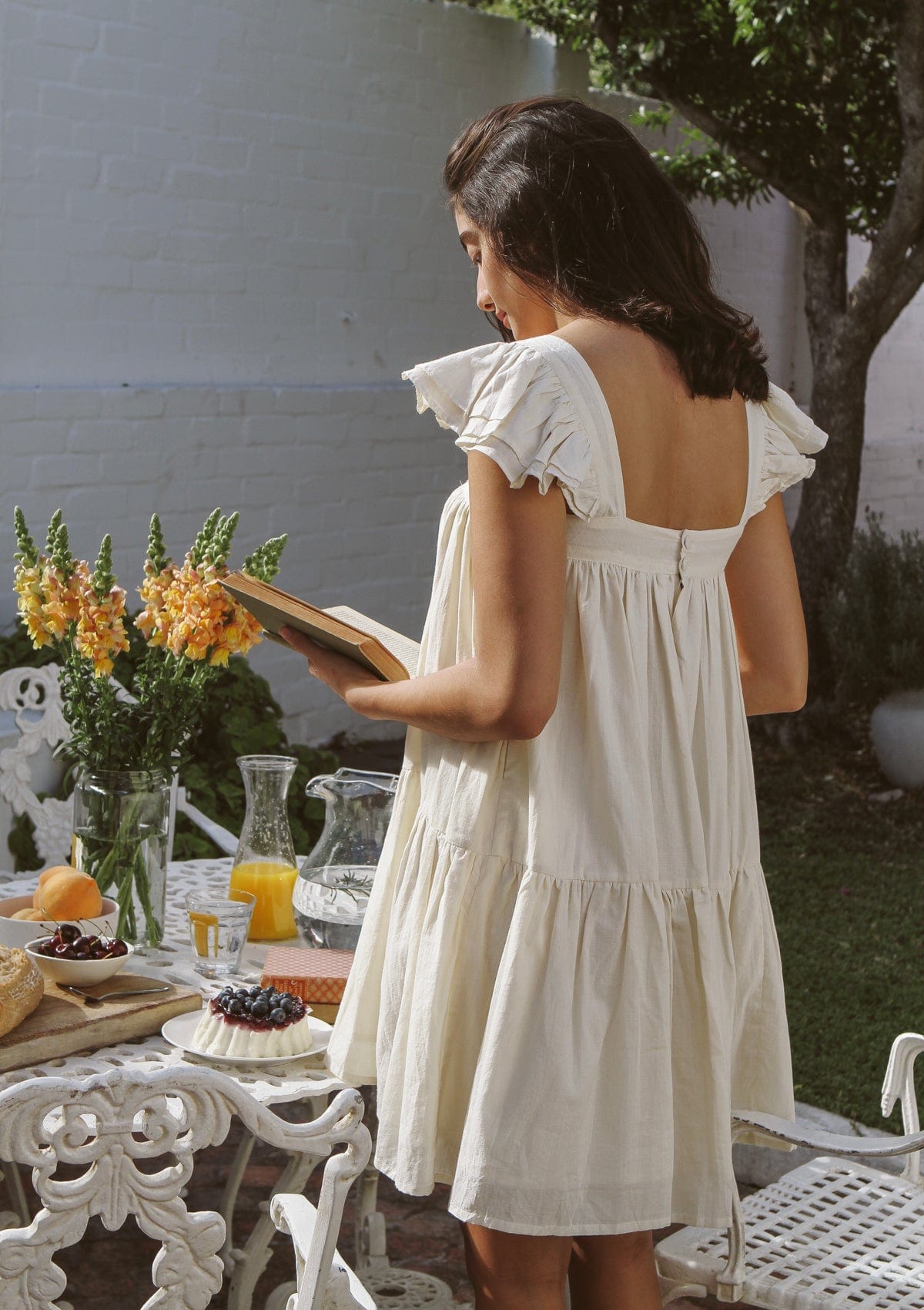 Olivia House Dress | Natural Dobby