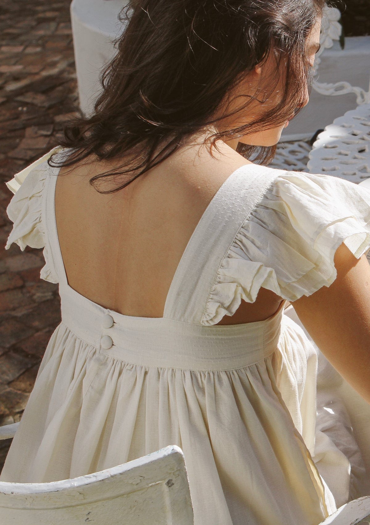 Olivia House Dress | Natural Dobby