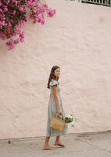 Emilia Day Dress | Vintage Posy Bleu