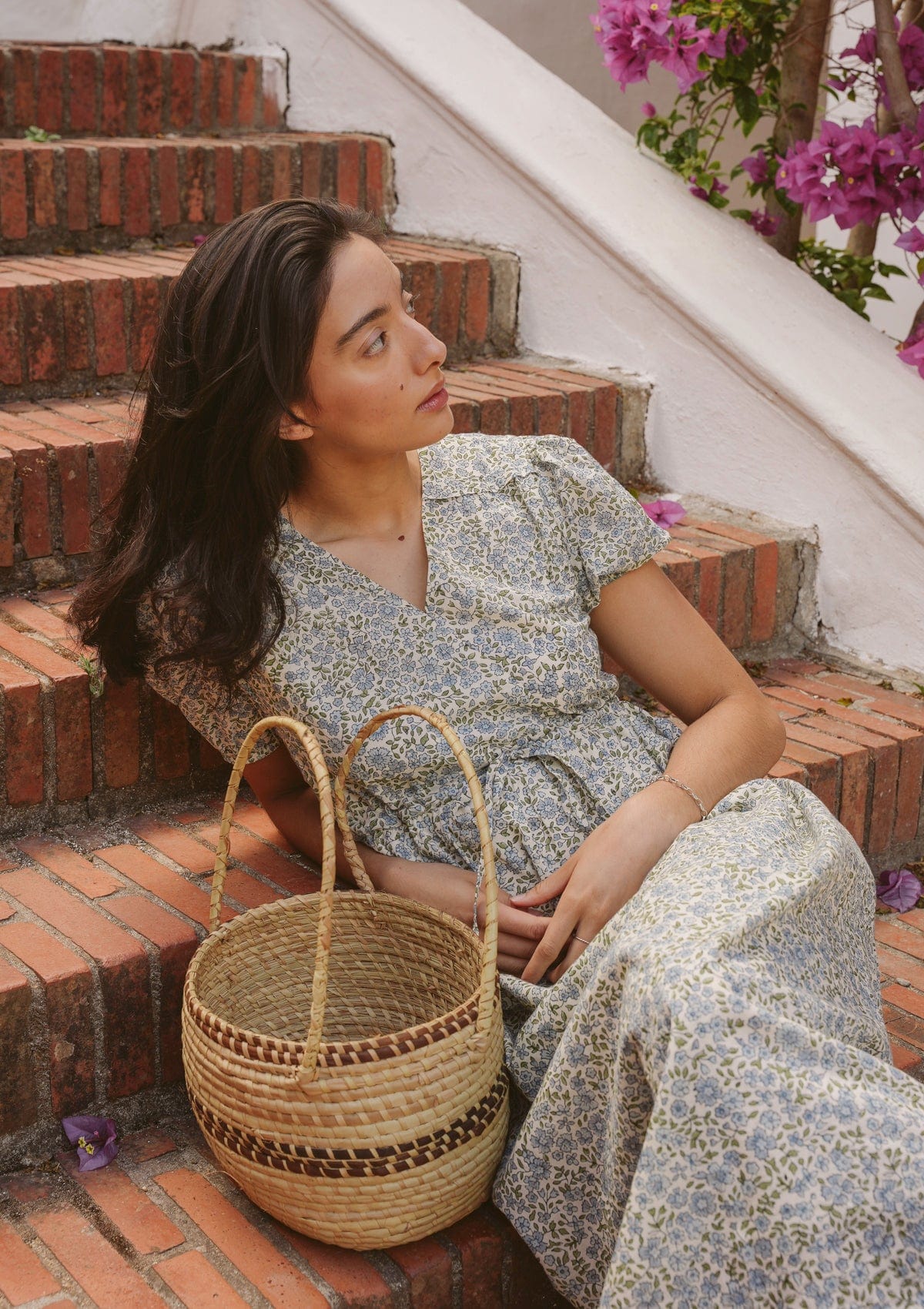 Blake Day Dress | Vintage Posy Bleu