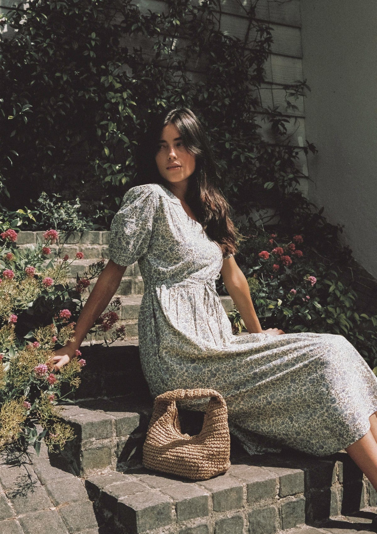 Blake Day Dress | Vintage Posy Bleu