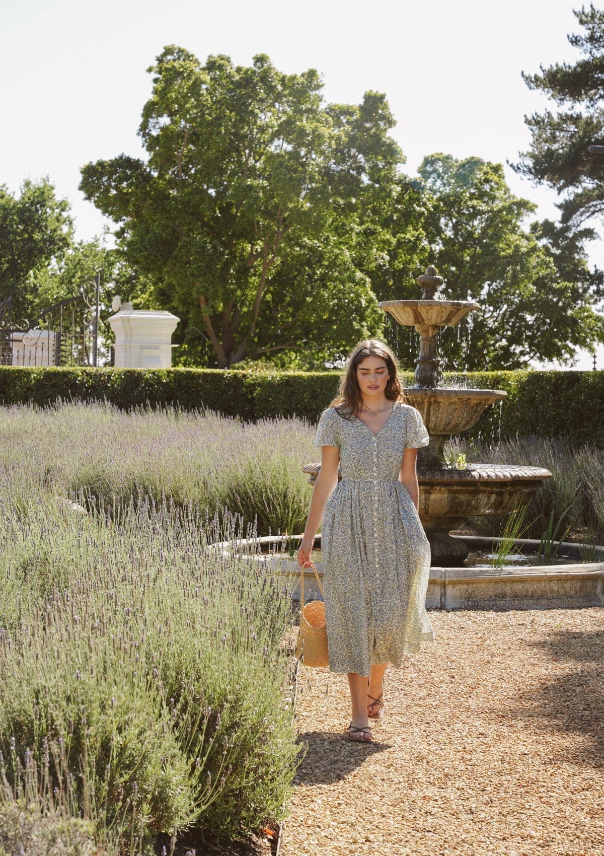 Clementine Day Dress | Vintage Posy Bleu – SUSY + BAE