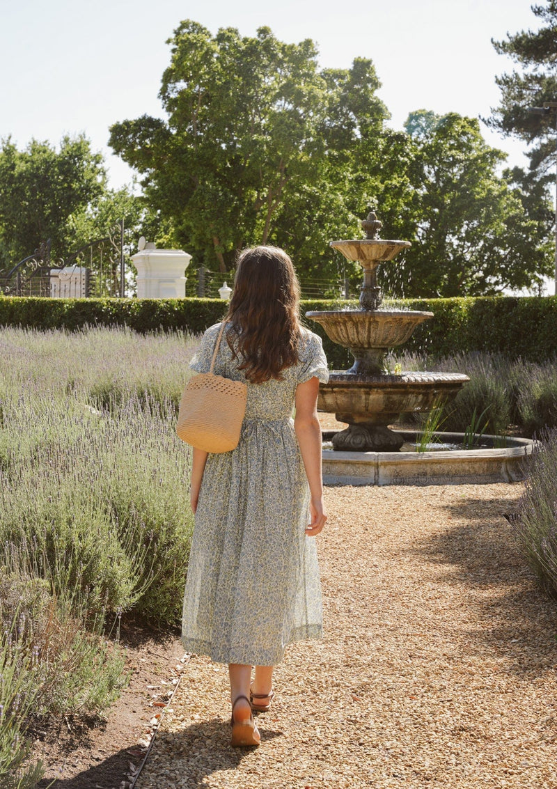 Clementine Day Dress | Vintage Posy Bleu