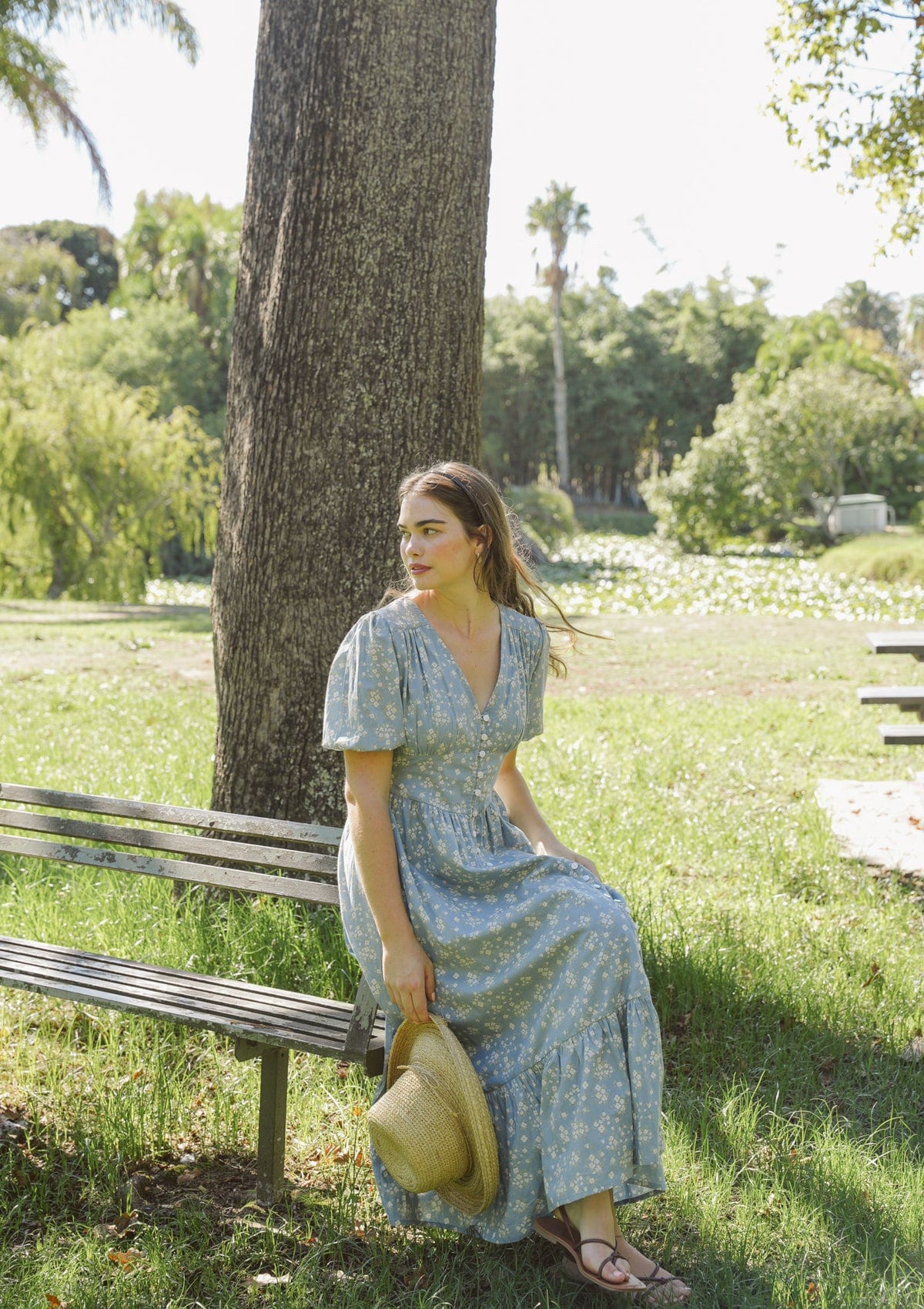 Delphine Day Dress | Elinor Garden Bleu