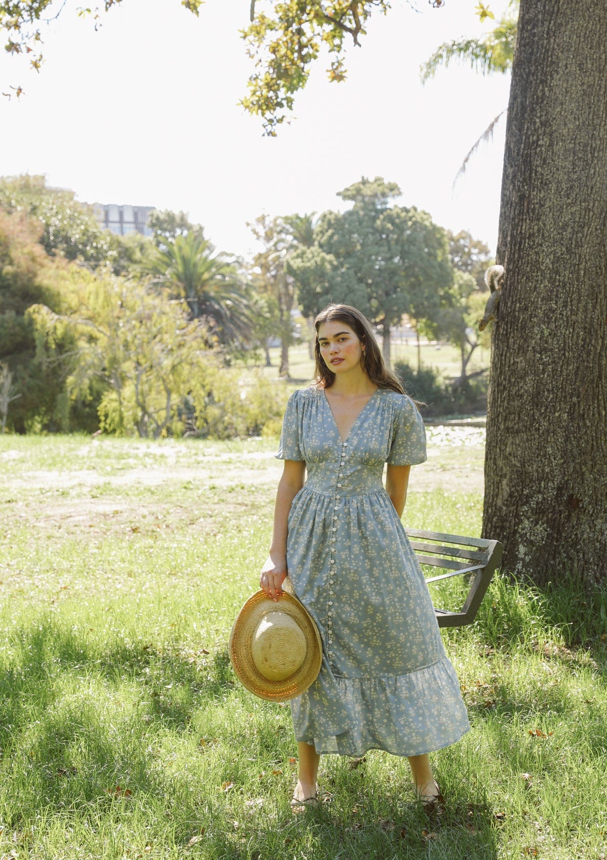 Delphine Day Dress | Elinor Garden Bleu