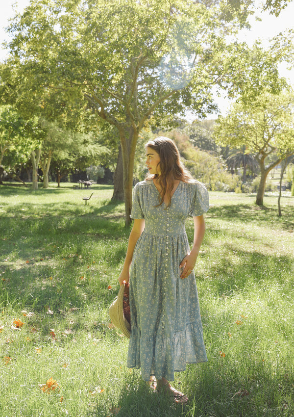 Delphine Day Dress | Elinor Garden Bleu