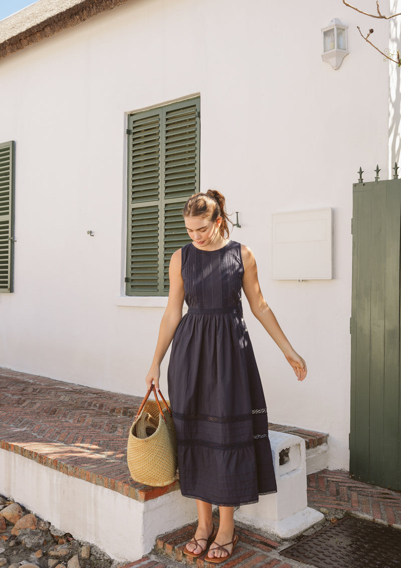 Elsie Day Dress | Navy