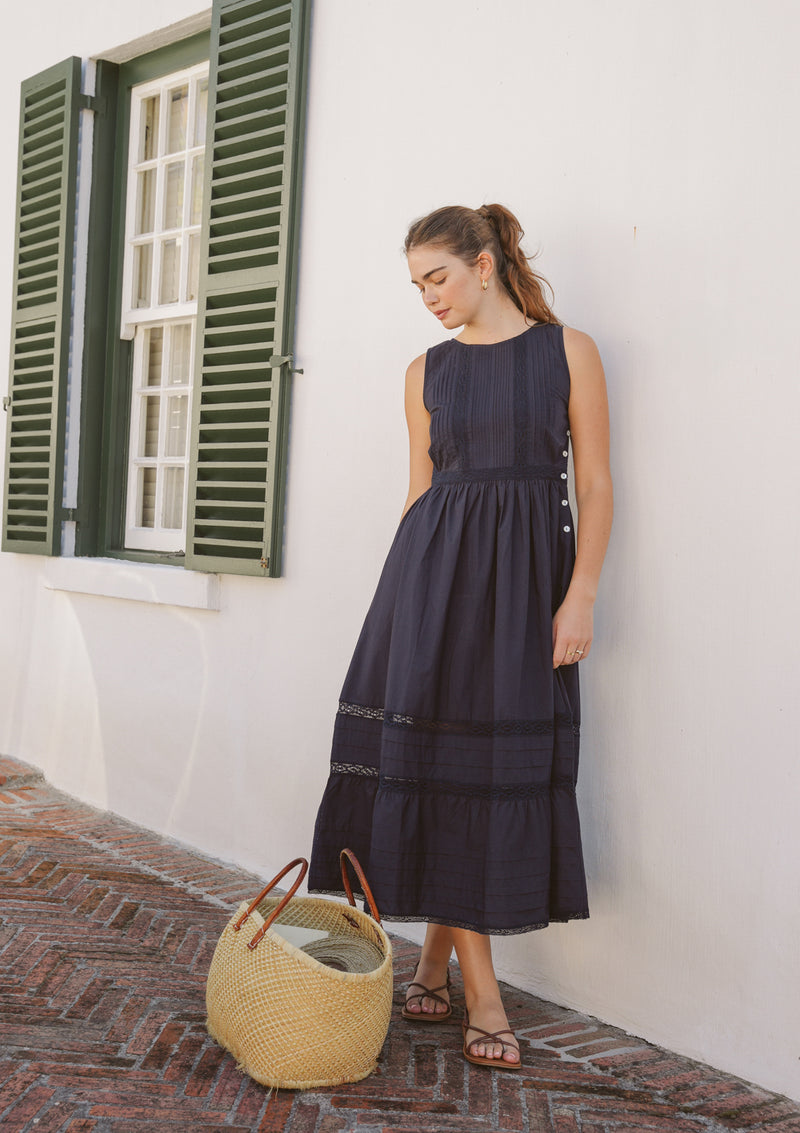 Elsie Day Dress | Navy