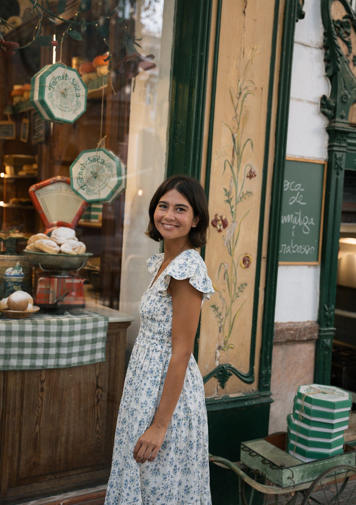 Emilia Day Dress | Elinor Garden Creme