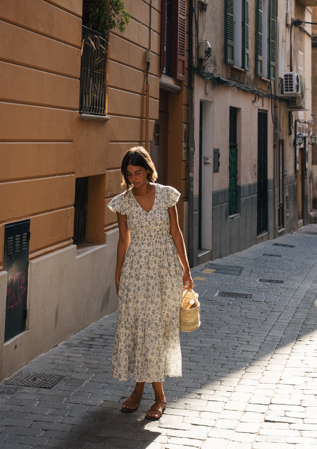Emilia Day Dress | Elinor Garden Creme