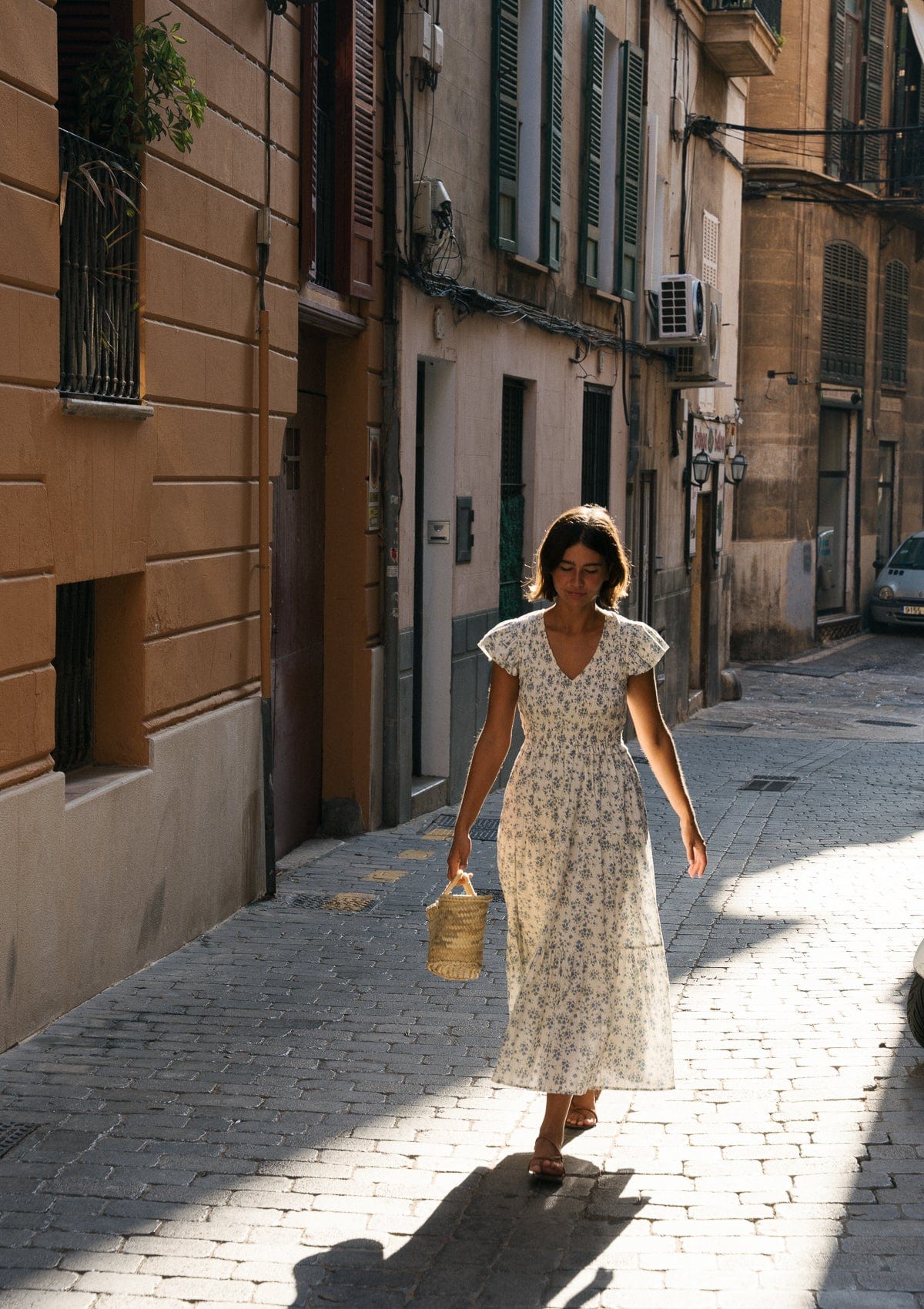Emilia Day Dress | Elinor Garden Creme