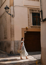 Emilia Day Dress | Elinor Garden Creme