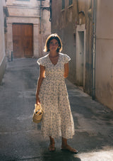 Emilia Day Dress | Elinor Garden Creme