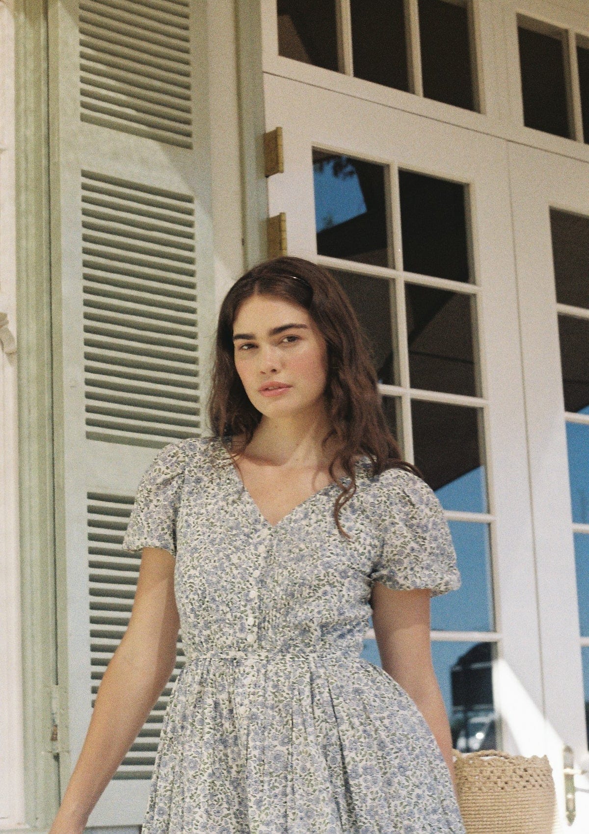 Clementine Day Dress | Vintage Posy Bleu – SUSY + BAE