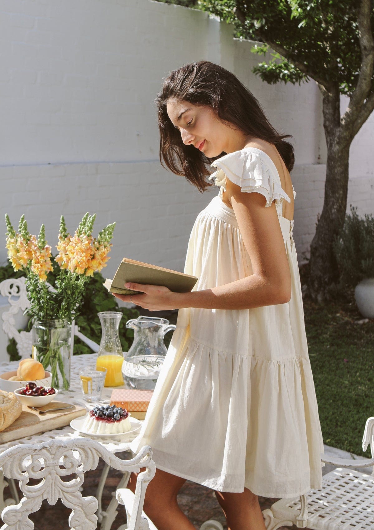 Olivia House Dress | Natural Dobby